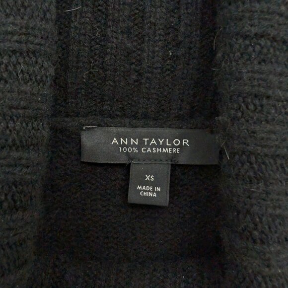 Ann Taylor Cashmere Tunic Sweater Womens Black Turtleneck Long Sleeve Size XS - Picture 5 of 10